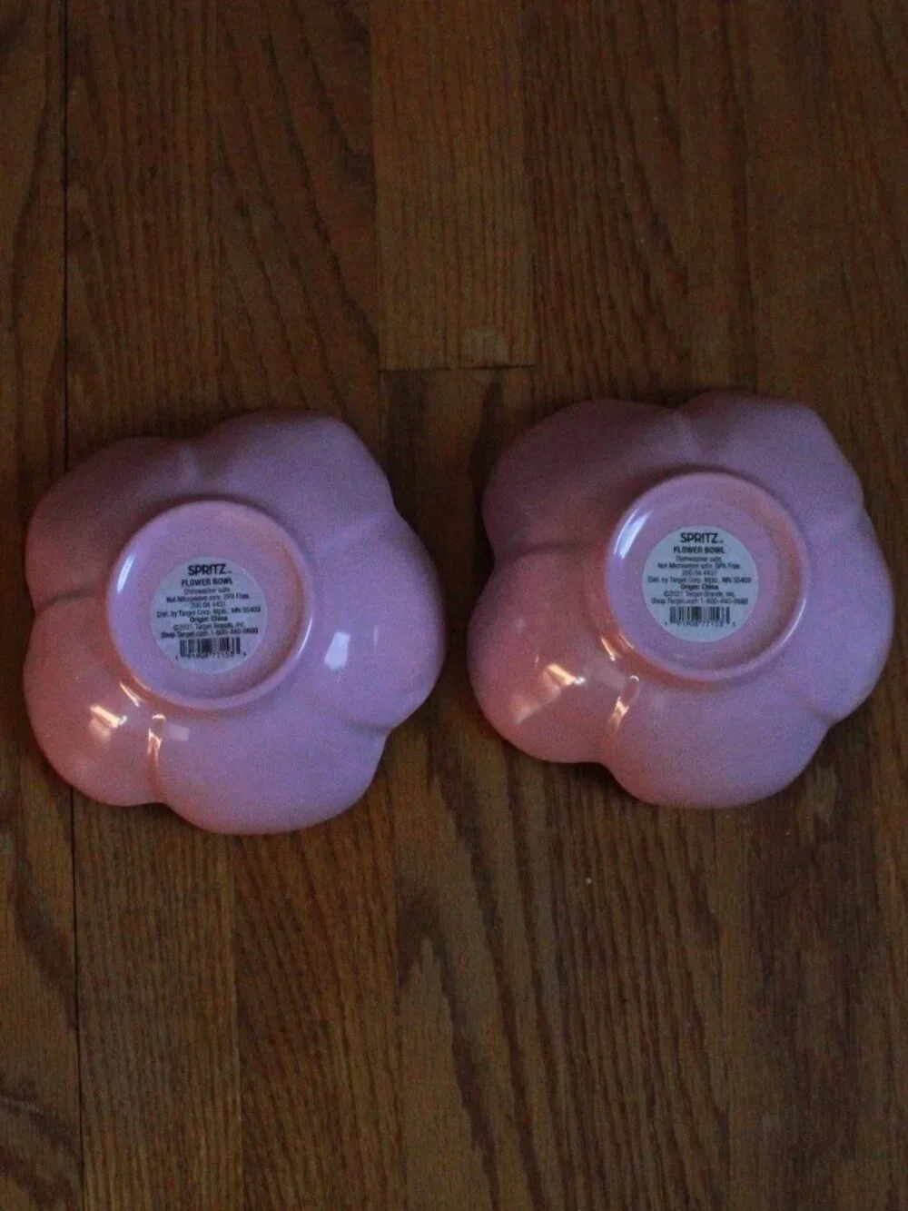 Pair of Spritz Flower Themed Plastic Bowls
